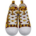 Yellow Daffodils Pattern Kids  Mid-Top Canvas Sneakers View1