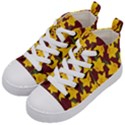 Yellow Daffodils Pattern Kids  Mid-Top Canvas Sneakers View2