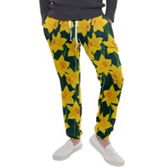 Yellow Daffodils Pattern Men s Jogger Sweatpants by Valentinaart