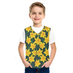 Yellow Daffodils Pattern Kids  Sportswear by Valentinaart