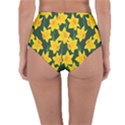 Yellow Daffodils Pattern Reversible High-Waist Bikini Bottoms View4