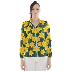 Yellow Daffodils Pattern Women s Windbreaker