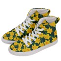 Yellow Daffodils Pattern Women s Hi-Top Skate Sneakers View2