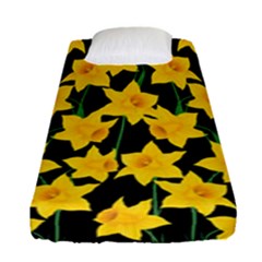 Yellow Daffodils Pattern Fitted Sheet (single Size) by Valentinaart