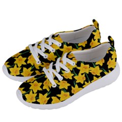 Yellow Daffodils Pattern Women s Lightweight Sports Shoes by Valentinaart