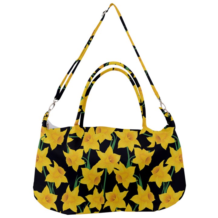 Yellow Daffodils Pattern Removal Strap Handbag