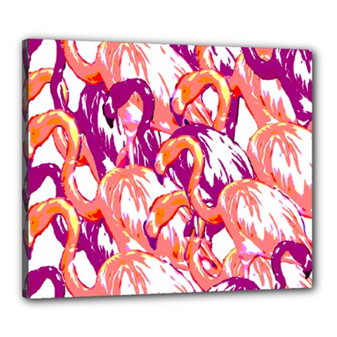 Flamingos Canvas 24  X 20  (stretched)