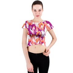 Flamingos Crew Neck Crop Top by StarvingArtisan