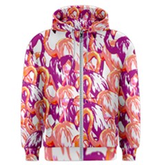 Flamingos Men s Zipper Hoodie by StarvingArtisan