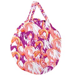 Flamingos Giant Round Zipper Tote by StarvingArtisan