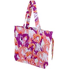 Flamingos Drawstring Tote Bag by StarvingArtisan