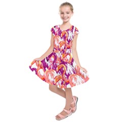 Flamingos Kids  Short Sleeve Dress by StarvingArtisan