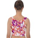 Flamingos Velvet Crop Top View2