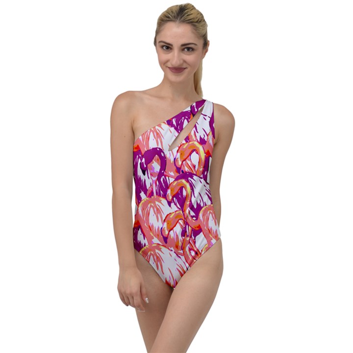 Flamingos To One Side Swimsuit