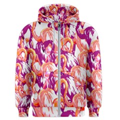 Flamingos Men s Zipper Hoodie by StarvingArtisan