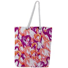 Flamingos Full Print Rope Handle Tote (large) by StarvingArtisan