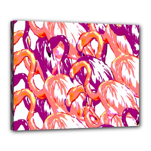 Flamingos Canvas 20  X 16  (stretched) by StarvingArtisan