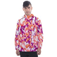 Flamingos Men s Front Pocket Pullover Windbreaker