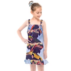 Pretty Colors Cars Kids  Overall Dress by StarvingArtisan