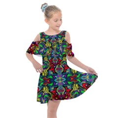 Ml 172 Kids  Shoulder Cutout Chiffon Dress