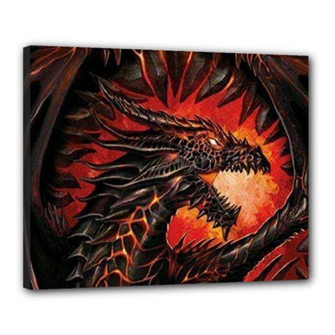 Dragon Canvas 20  X 16  (stretched) by Sudhe