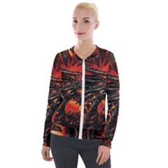 Dragon Velour Zip Up Jacket