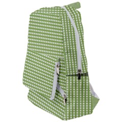 Green Gingham Travelers  Backpack by retrotoomoderndesigns