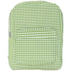 Green Gingham Full Print Backpack by retrotoomoderndesigns