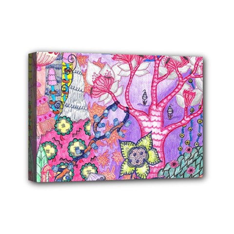 Trippy Forest Full Version Mini Canvas 7  X 5  (stretched) by okhismakingart