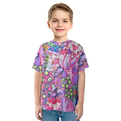 Trippy Forest Full Version Kids  Sport Mesh Tee by okhismakingart