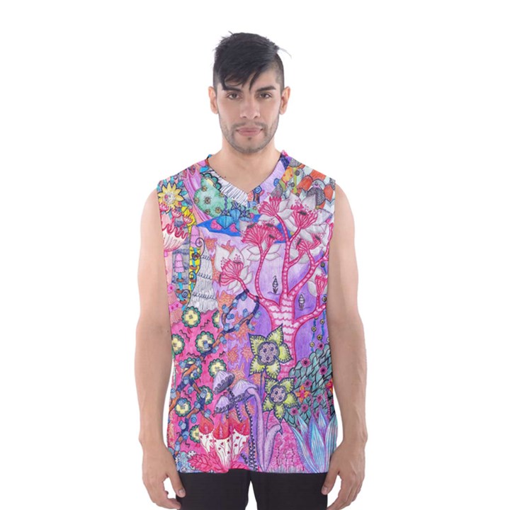 Trippy Forest Full Version Men s Basketball Tank Top