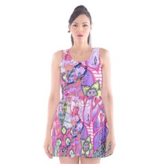 Trippy Forest Full Version Scoop Neck Skater Dress by okhismakingart