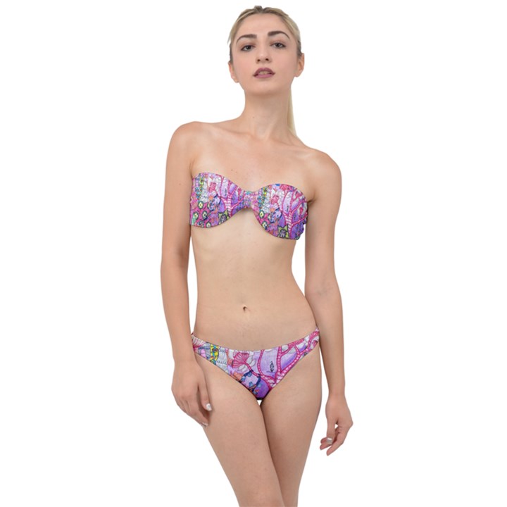 Trippy Forest Full Version Classic Bandeau Bikini Set