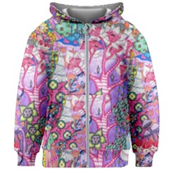 Trippy Forest Full Version Kids  Zipper Hoodie Without Drawstring by okhismakingart