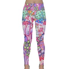 Trippy Forest Full Version Lightweight Velour Classic Yoga Leggings by okhismakingart