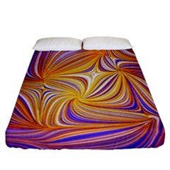 Electric Field Art Lii Fitted Sheet (california King Size)