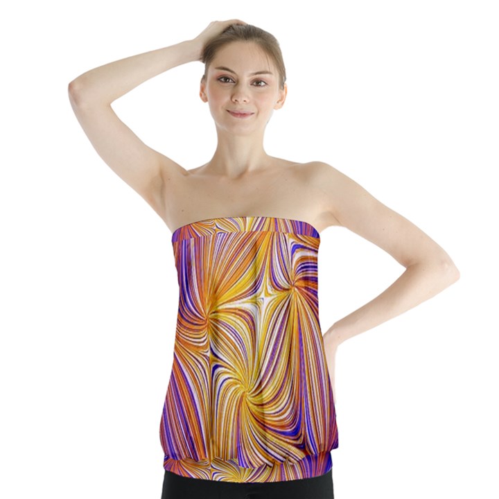 Electric Field Art LII Strapless Top