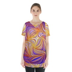 Electric Field Art Lii Skirt Hem Sports Top by okhismakingart