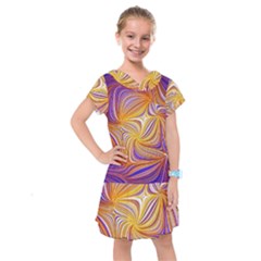 Electric Field Art Lii Kids  Drop Waist Dress by okhismakingart