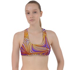 Electric Field Art Lii Criss Cross Racerback Sports Bra by okhismakingart