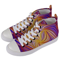 Electric Field Art Lii Women s Mid-top Canvas Sneakers by okhismakingart