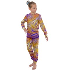 Electric Field Art Lii Kids  Long Sleeve Set  by okhismakingart