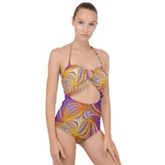 Electric Field Art Lii Scallop Top Cut Out Swimsuit