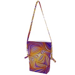 Electric Field Art Lii Folding Shoulder Bag by okhismakingart