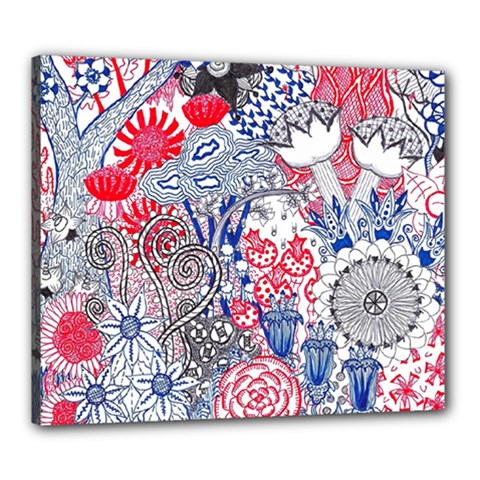 Floral Jungle  Canvas 24  X 20  (stretched) by okhismakingart