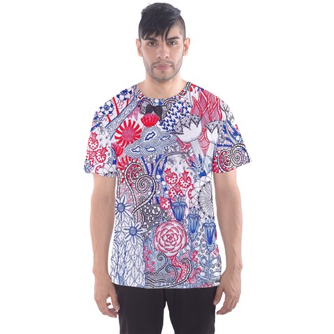 Floral Jungle  Men s Sports Mesh Tee by okhismakingart