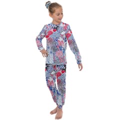 Floral Jungle  Kids  Long Sleeve Set  by okhismakingart