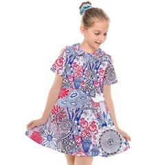 Floral Jungle  Kids  Short Sleeve Shirt Dress