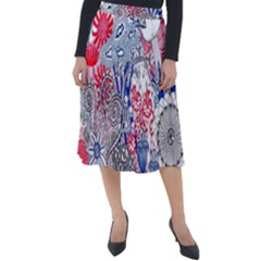 Floral Jungle  Classic Velour Midi Skirt 