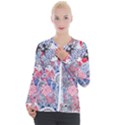 Floral Jungle  Casual Zip Up Jacket View1